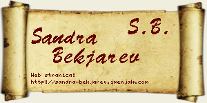 Sandra Bekjarev vizit kartica